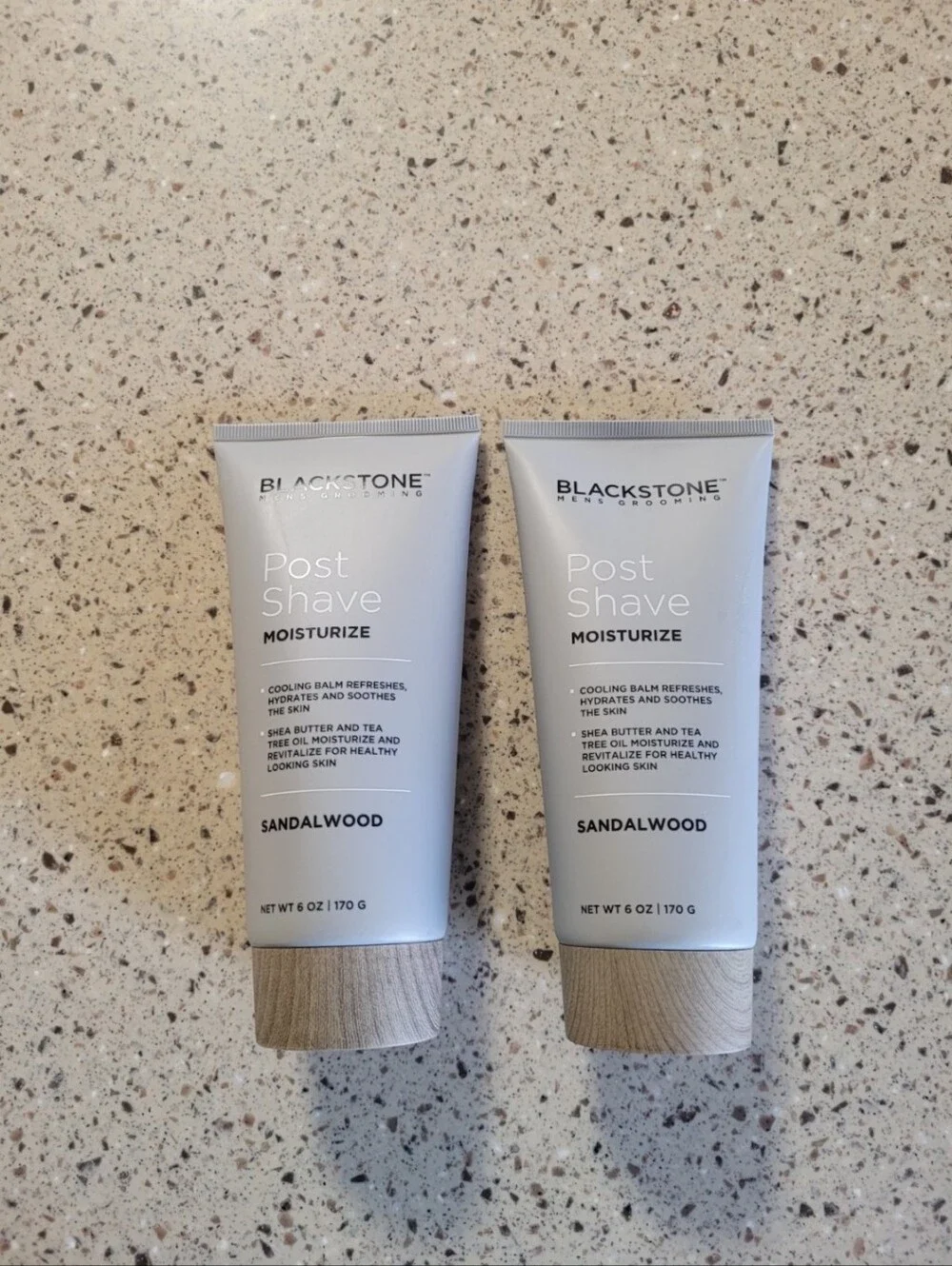 2 Blackstone Mens Grooming Post Shave Moisturizer Sandalwood 6 oz Each SEALED